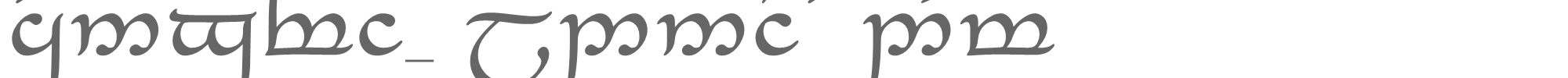 Sample characters Tengwar Eldanaro Font